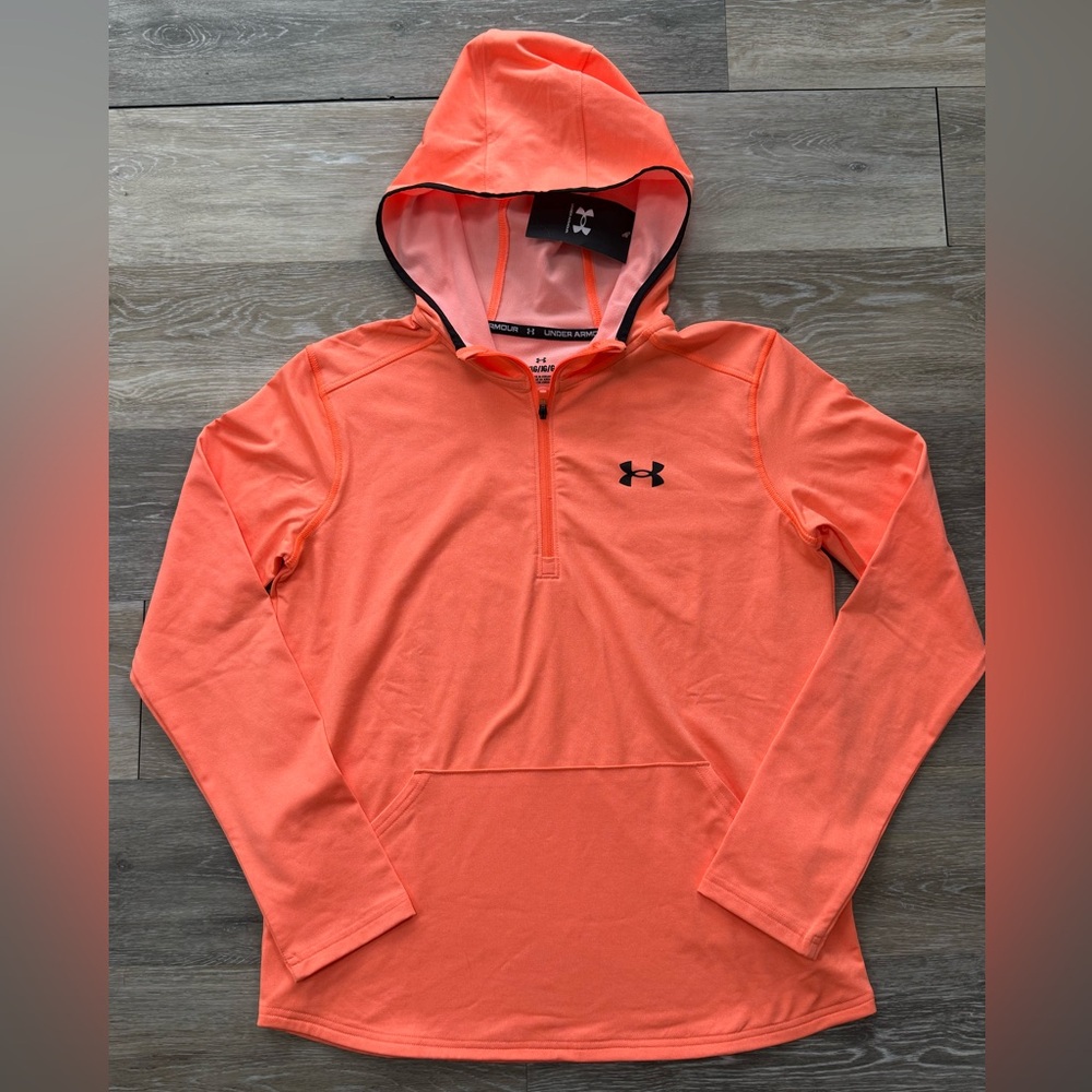 Under Armour 1/4 Zip Pullover Hoodie Size Youth Large